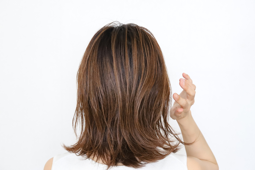 ヘアカラーの色落ちの画像