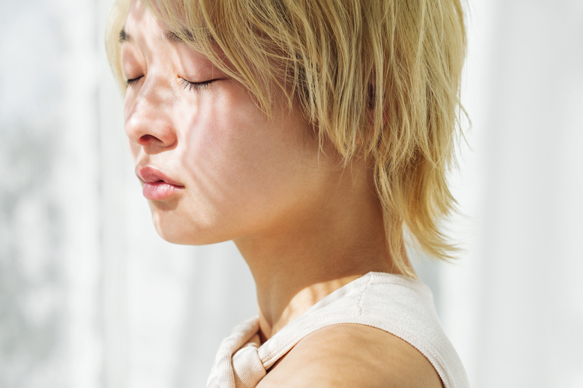 ブリーチをした女性の画像