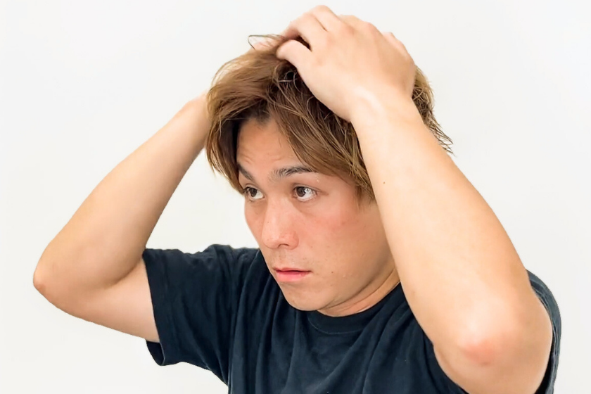 メンズヘアアイロンアップバングHOWTO2