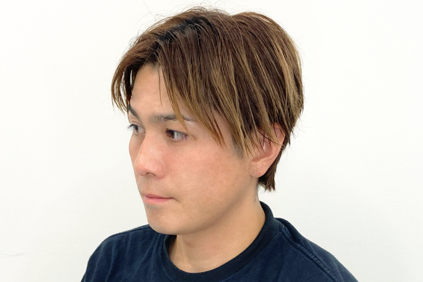 メンズヘアアイロンセンターパート完成