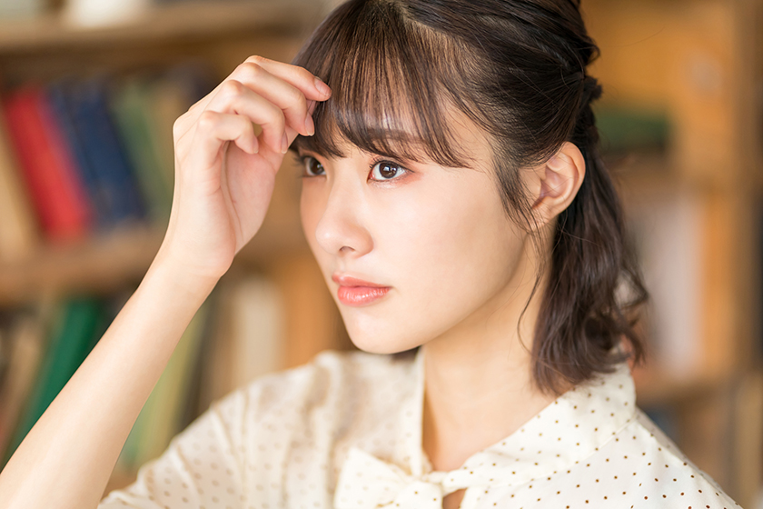 前髪が割れたときのお手入れの画像
