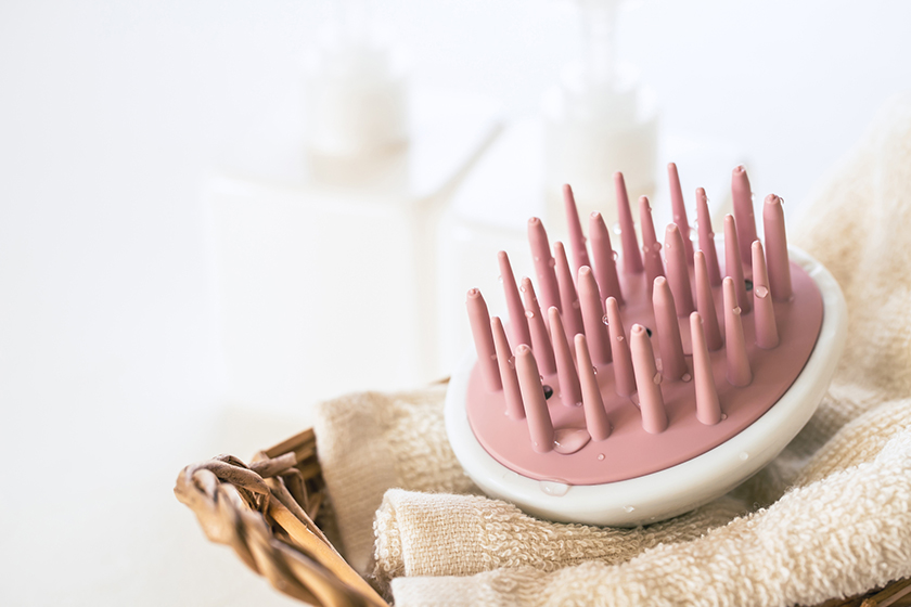 スカルプブラシの基本的な使い方の画像