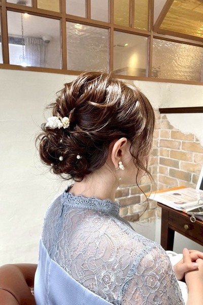 ゆるふわシニヨンの画像