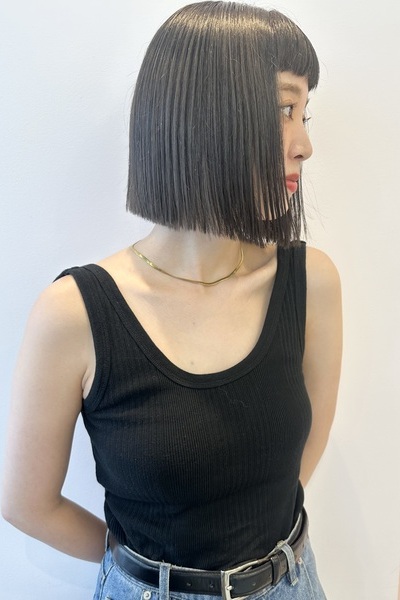 切りっぱなしボブの画像