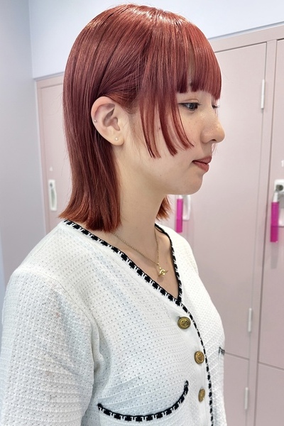 顔周りレイヤーボブの画像