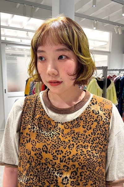 ニュアンス感のあるやわらかい姫カットボブの画像