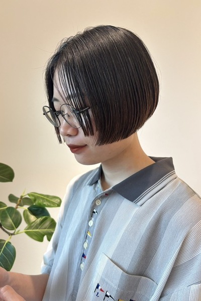 【ボブ】ミニマムボブ×ハンサム姫カットの画像