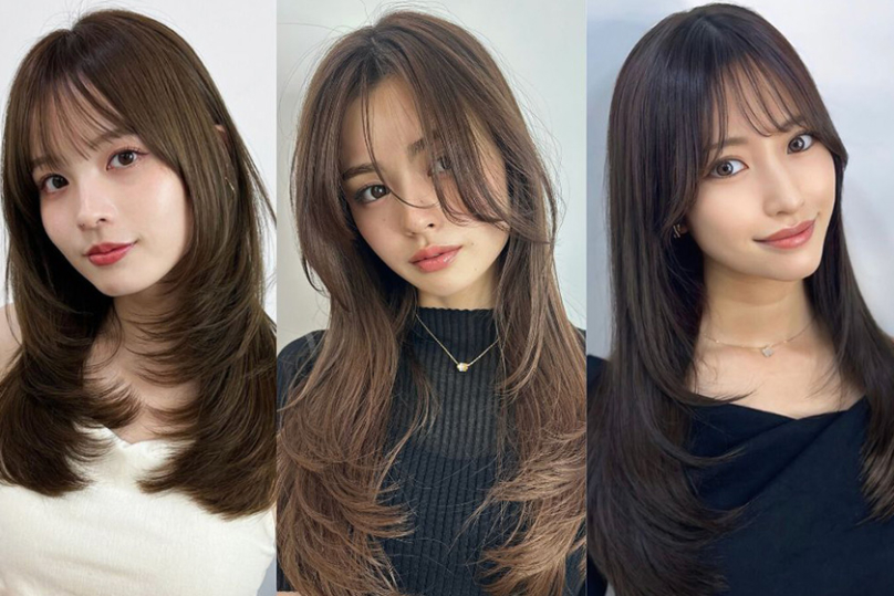 【2025年最新】セミロングヘアカタログ10選!前髪あり/なし、ストレート/パーマ別に紹介の写真