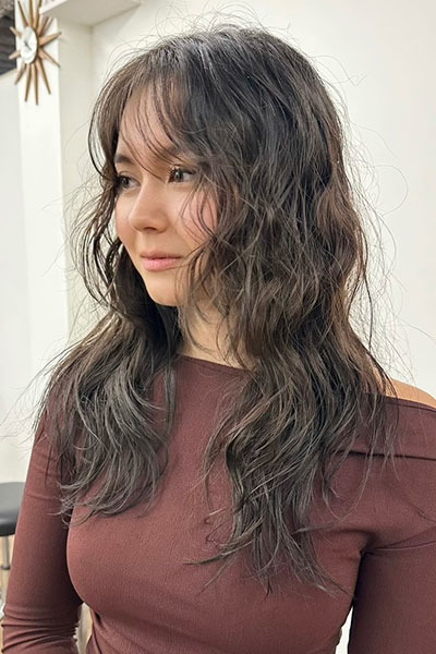 カーリーレイヤー × マットグレージュの画像