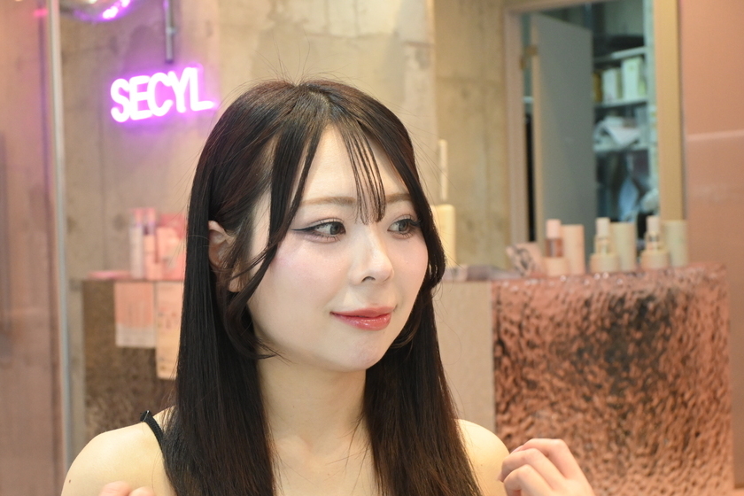 髪をセットした画像