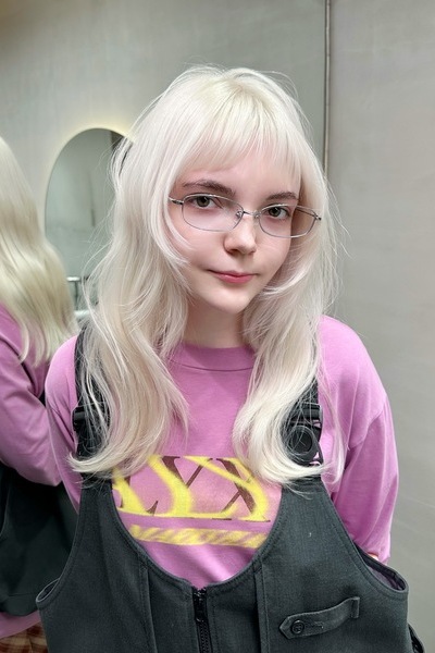 ハッシュカット×顔まわりハッシュカットの画像