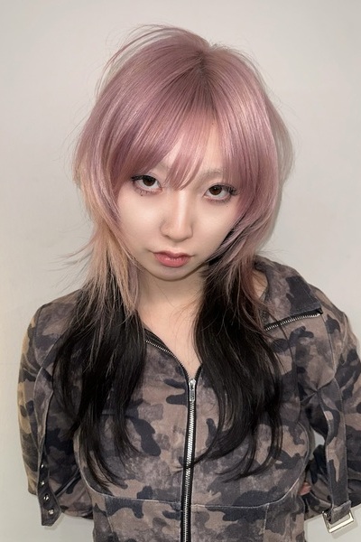 ハッシュカット×ウルフ寄りの画像