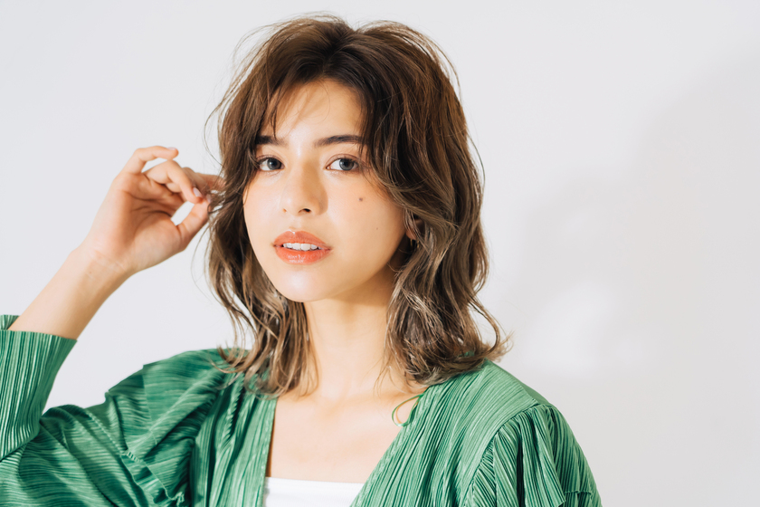 ミディアムヘアのパーマの画像