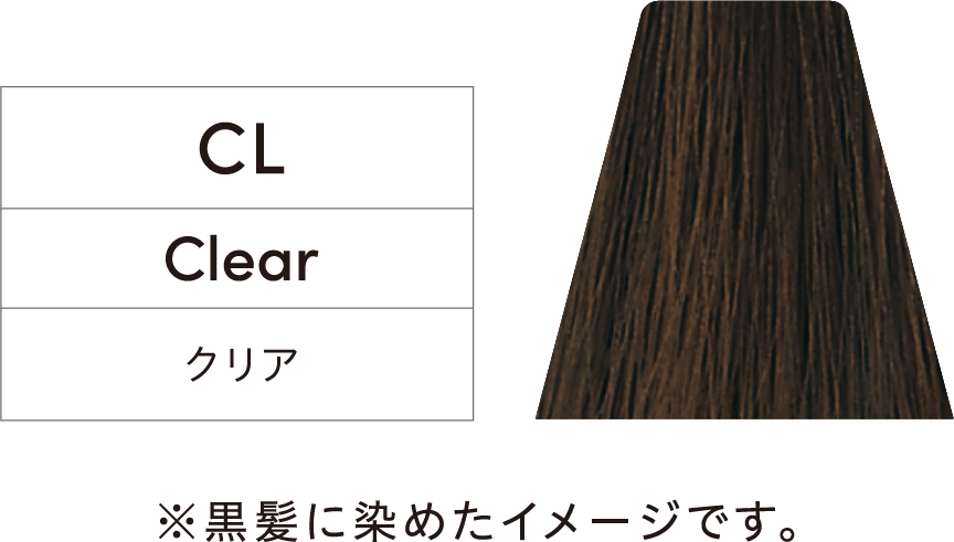 TOIROCTION（トイロクション）クリア（CL）を黒髪に染めたイメージ画像